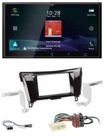 JVC USB Bluetooth 2DIN DAB MP3 Autoradio für Nissan Qashqai X-Trail ab 14
