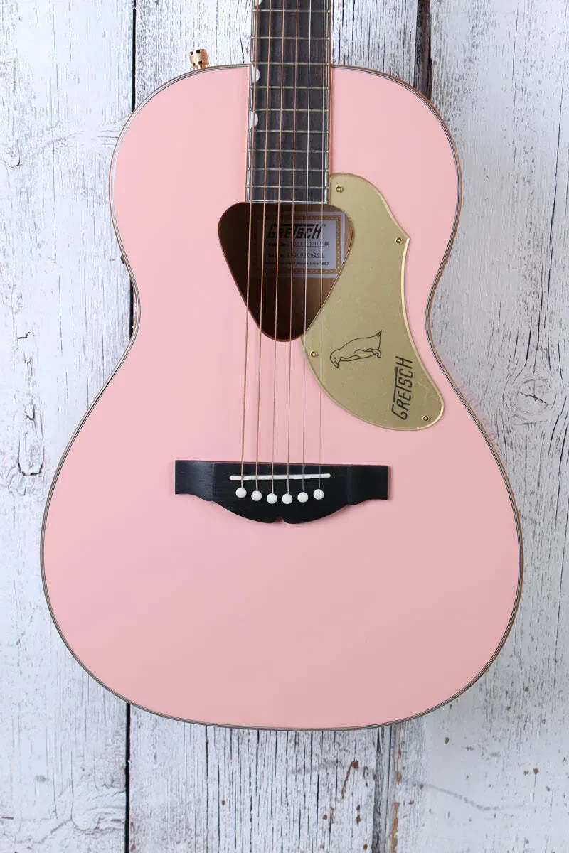 Gretsch G5021E Rancher Penguin Parlor Acoustic Electric Guitar Shell Pink