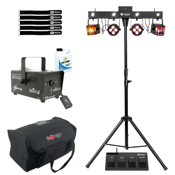 ColorKey CKU-3070 PartyBar Mobile 250 Lighting Pack with Fog Machine idjnow