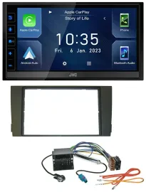 JVC DAB Bluetooth MP3 USB 2DIN Autoradio für Audi A6 01-05 C5 Quadlock
