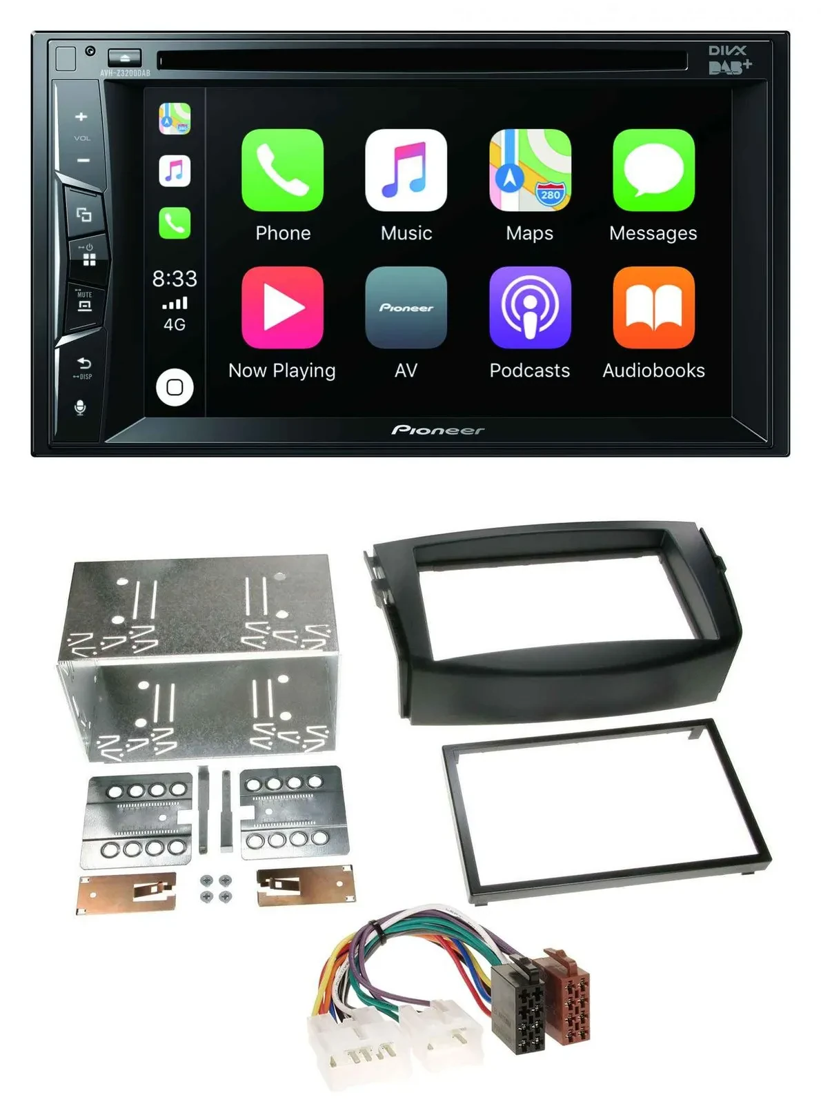 Pioneer MP3 USB DVD Bluetooth DAB 2DIN Autoradio für Toyota RAV 4 (2006-2013)