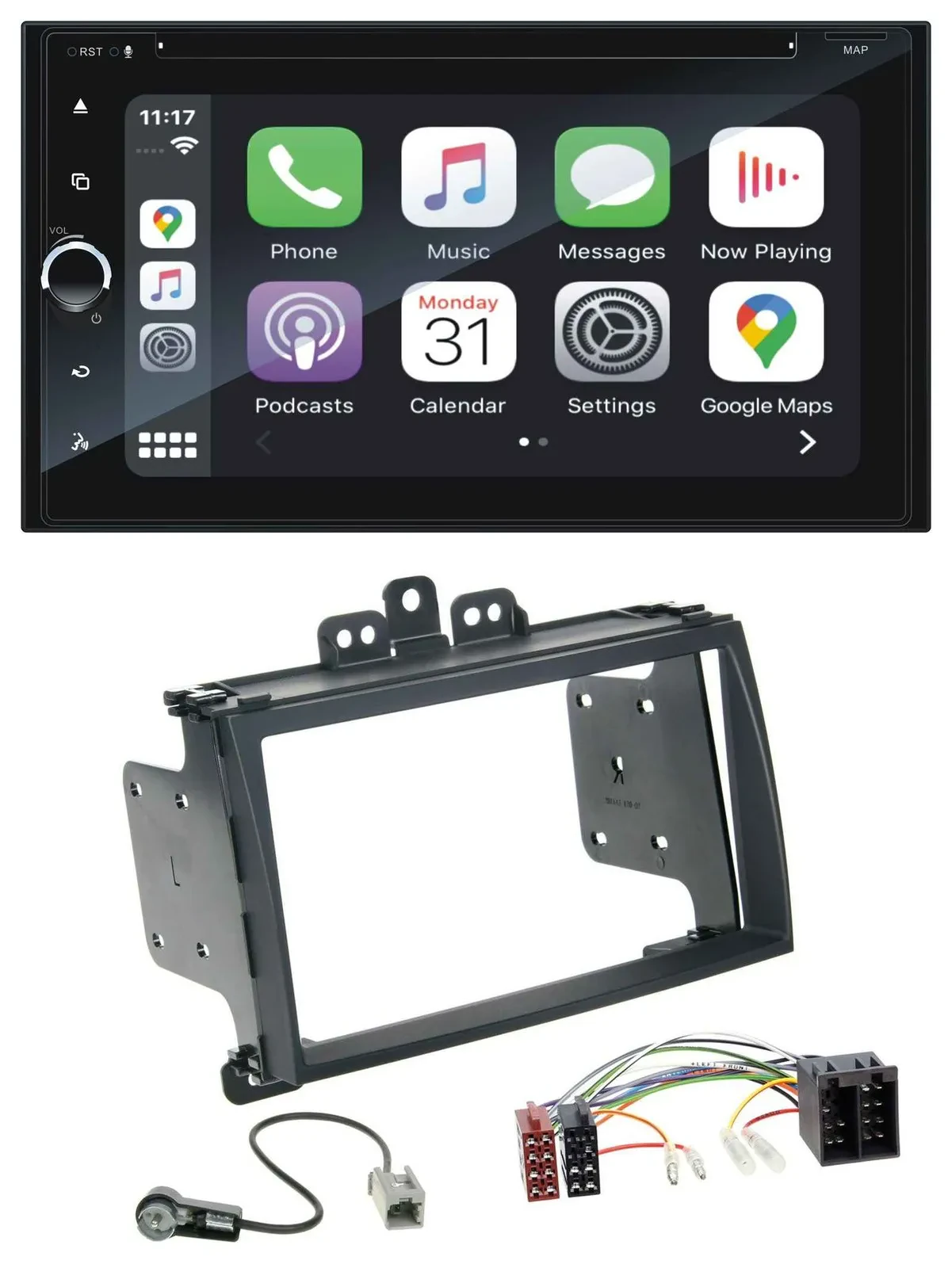 Blaupunkt 2DIN Bluetooth DAB USB DVD MP3 Autoradio für Hyundai i20 09-12 schwarz