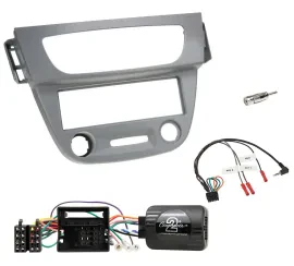 Einbauset Lenkradadapter DIN Autoradio für Renault Megane III 2009-2012 grau
