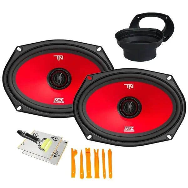 MTX TERMINATOR69 60W 6x9" 2-Way Coaxial Car Speakers w/ NVX Speaker Install Kit