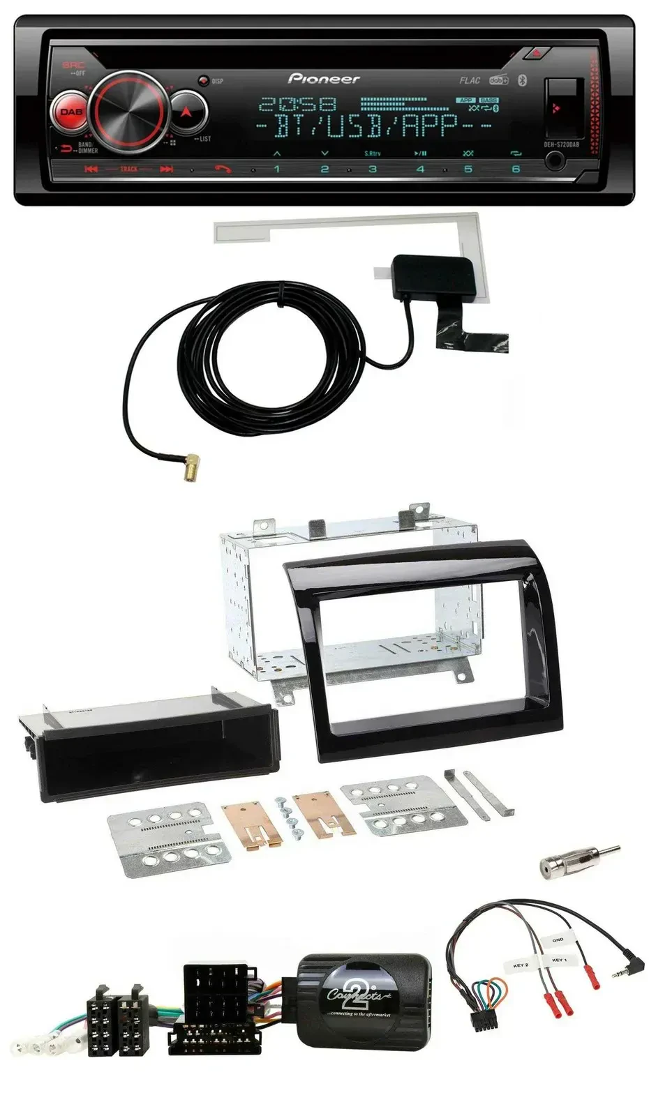 Pioneer DAB CD Lenkrad USB Bluetooth Autoradio für Fiat Ducato 12-15 piano schwa