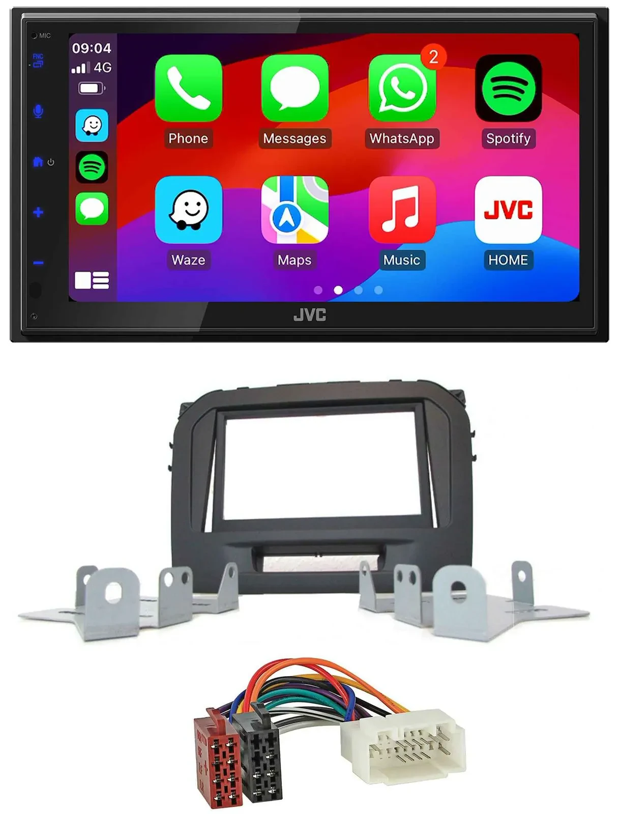 JVC Bluetooth USB MP3 2DIN DAB Autoradio für Suzuki Vitara LY ab 04/2015