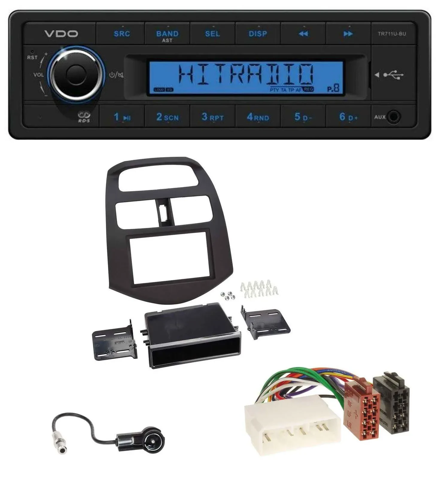 VDO AUX 1DIN MP3 USB Autoradio für Chevrolet Spark (KLM 2012-2013)