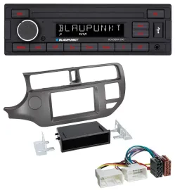 Автомагнитола для Kia Rio (UB) 2011–2014 Blaupunkt 1DIN, MP3, USB, AUX, антрацит