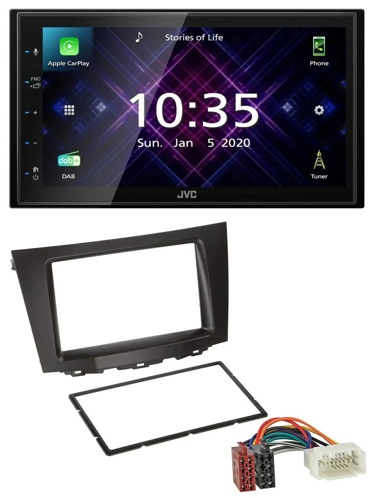 Автомагнитола для Suzuki Kizashi (с 2009) JVC 2-DIN, DAB, Bluetooth, USB, MP3