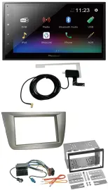 Pioneer DAB MP3 Bluetooth 2DIN USB Autoradio für Seat Altea XL Altea Toledo silb