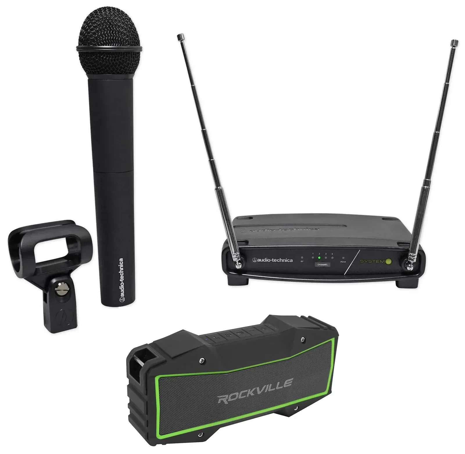 Микрофонная радиосистема Audio-Technica ATW-902a (набор) + Bluetooth-колонка