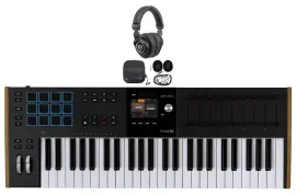 Arturia KEYLAB 49-Key Mk3 Black USB Midi Keyboard Controller+Headphones