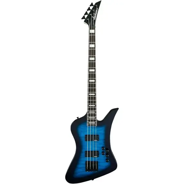 Бас-гитара Jackson JS Kelly Bird JS3Q Bass Transparent Blue Burst