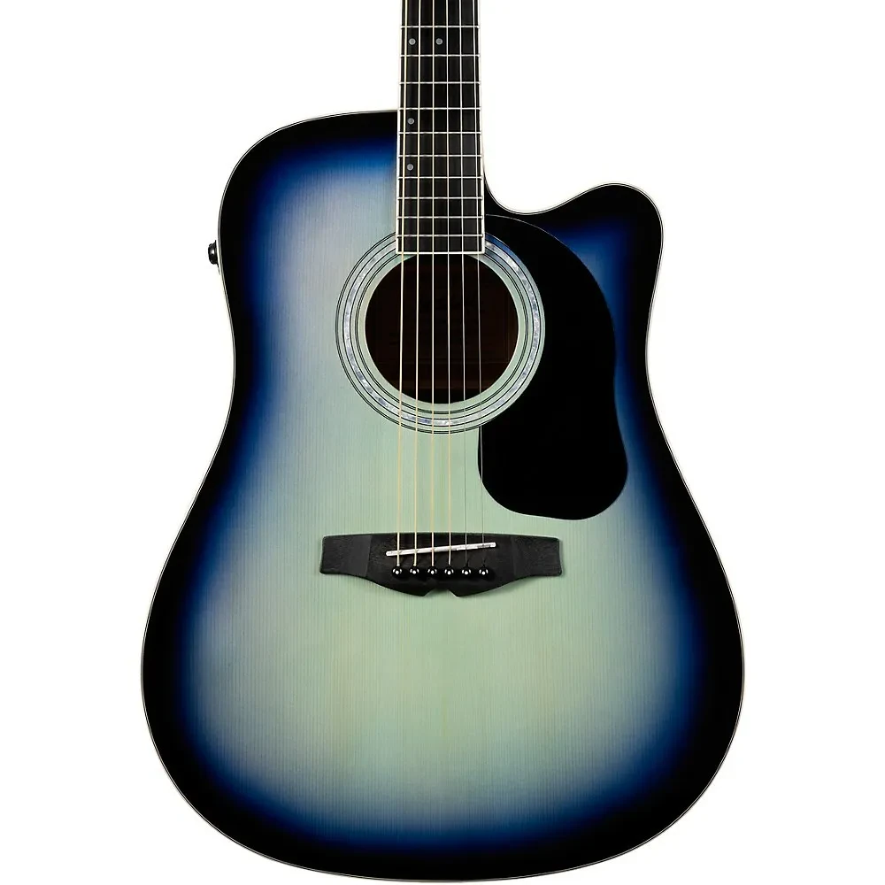 Mitchell Motion D150CE Dreadnought AcousticElectric Guitar  Blue Burst