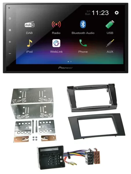Pioneer USB Bluetooth DAB 2DIN MP3 Autoradio für Mercedes E-Klasse S211 03-09 Ru