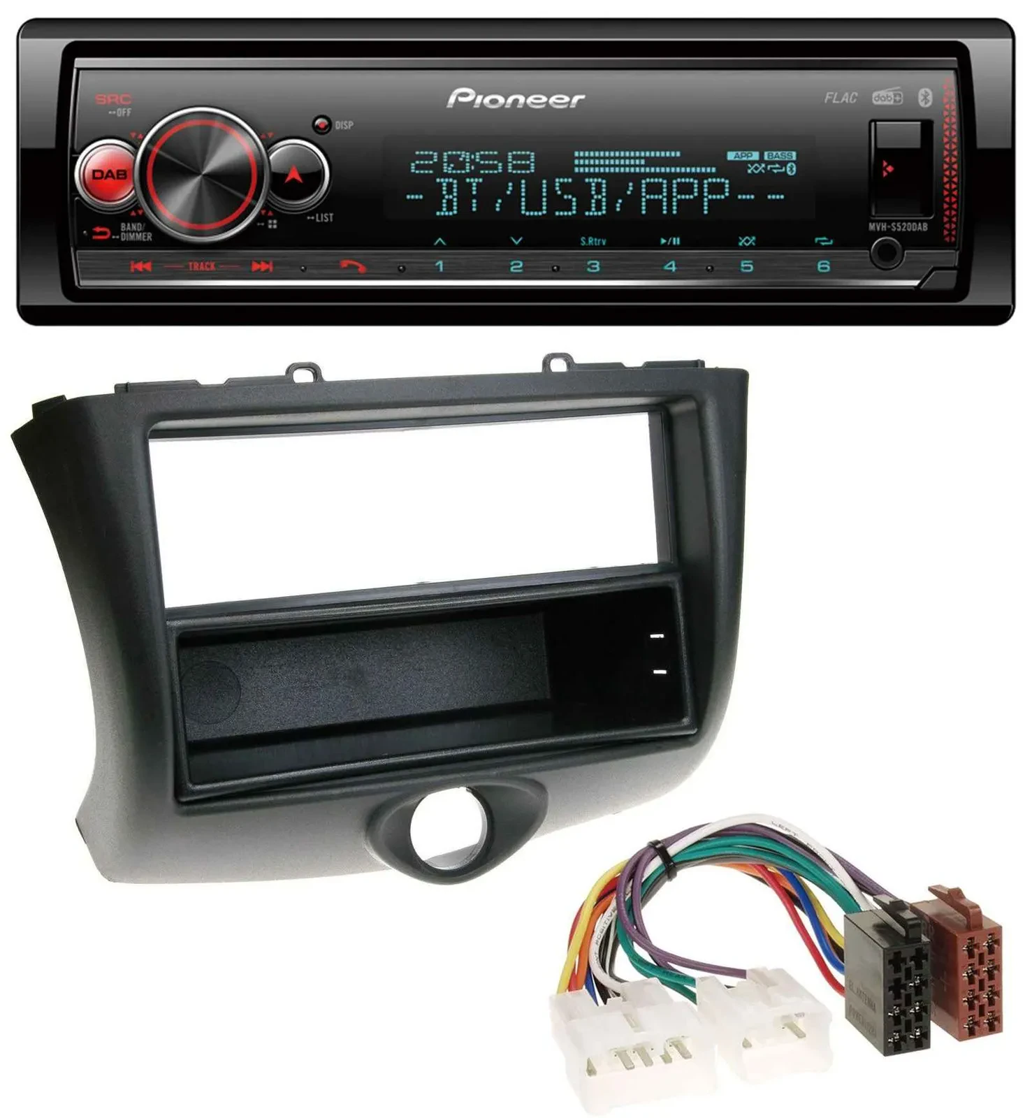 Автомагнитола для Toyota Yaris (2003–2006) Pioneer Bluetooth, USB, MP3, DAB