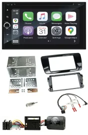 Blaupunkt DAB USB Bluetooth Lenkrad 2DIN TMC Navigation für Seat Ibiza ab 08 Kla