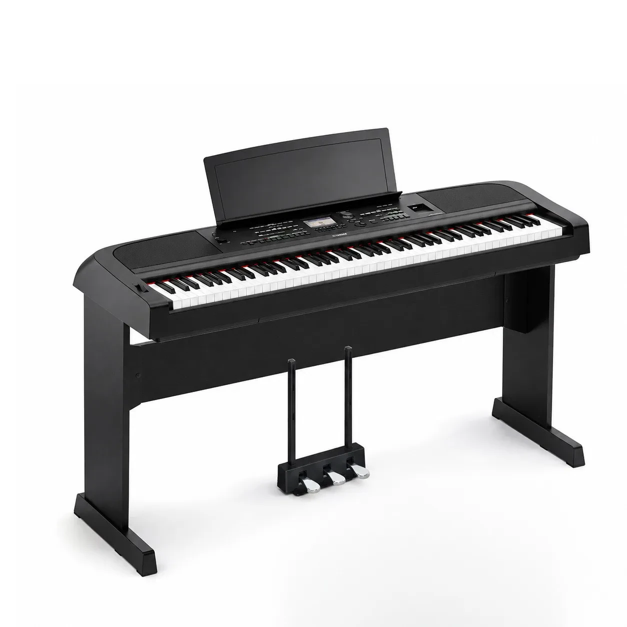 Yamaha DGX670 88-Key Portable Grand Piano Bundle with Stand and Pedal (Black)