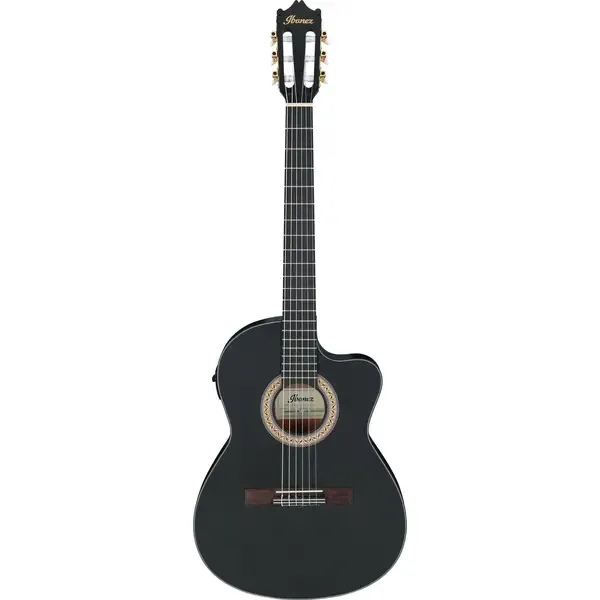 Классическая гитара с подключением Ibanez GA5MHTCE Thinline Classical Weathered Black