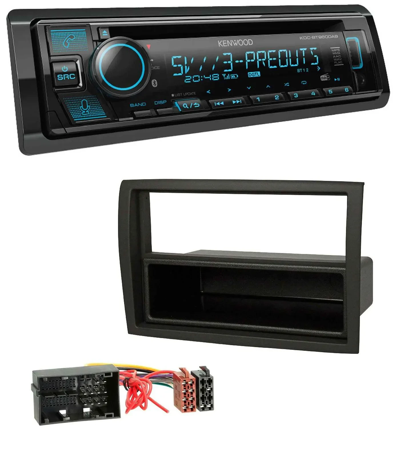 Kenwood Bluetooth USB CD MP3 DAB Autoradio für Fiat Ducato Citroen Jumper Peugeo