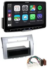 Alpine Bluetooth MP3 USB DAB Autoradio für Toyota Corolla Verso 2004-2009 silber