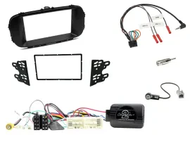 Radioset Lenkradadapter Doppel DIN Autoradio für Kia Soul 17-19 schwarz Display