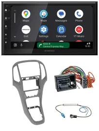 Kenwood DAB Bluetooth USB MP3 2DIN Autoradio für Opel Astra J ab 09 Titangrau