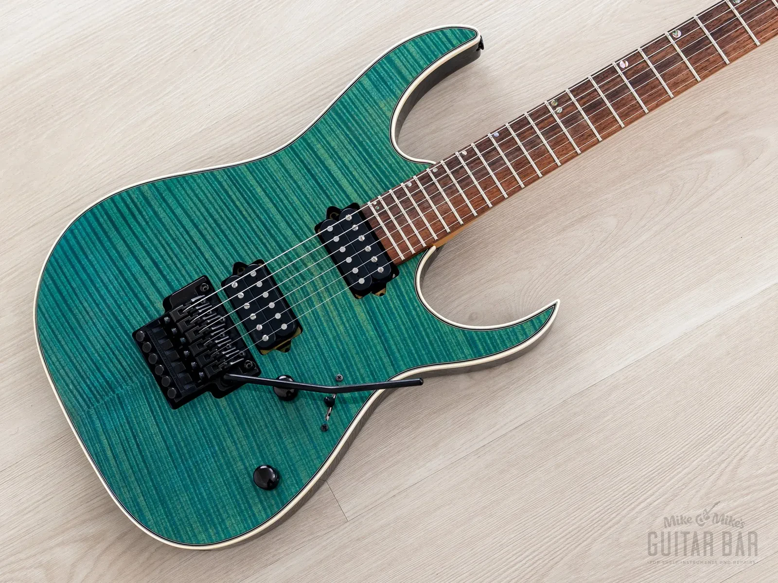 1998 Ibanez J Custom KRG1802 Spot Model AAAA Flame Top DiMarzio HH