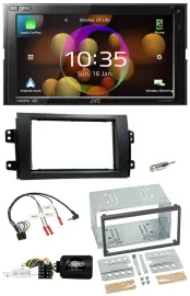 JVC DAB Lenkrad 2DIN Bluetooth USB Autoradio für Fiat Sedici Suzuki SX4