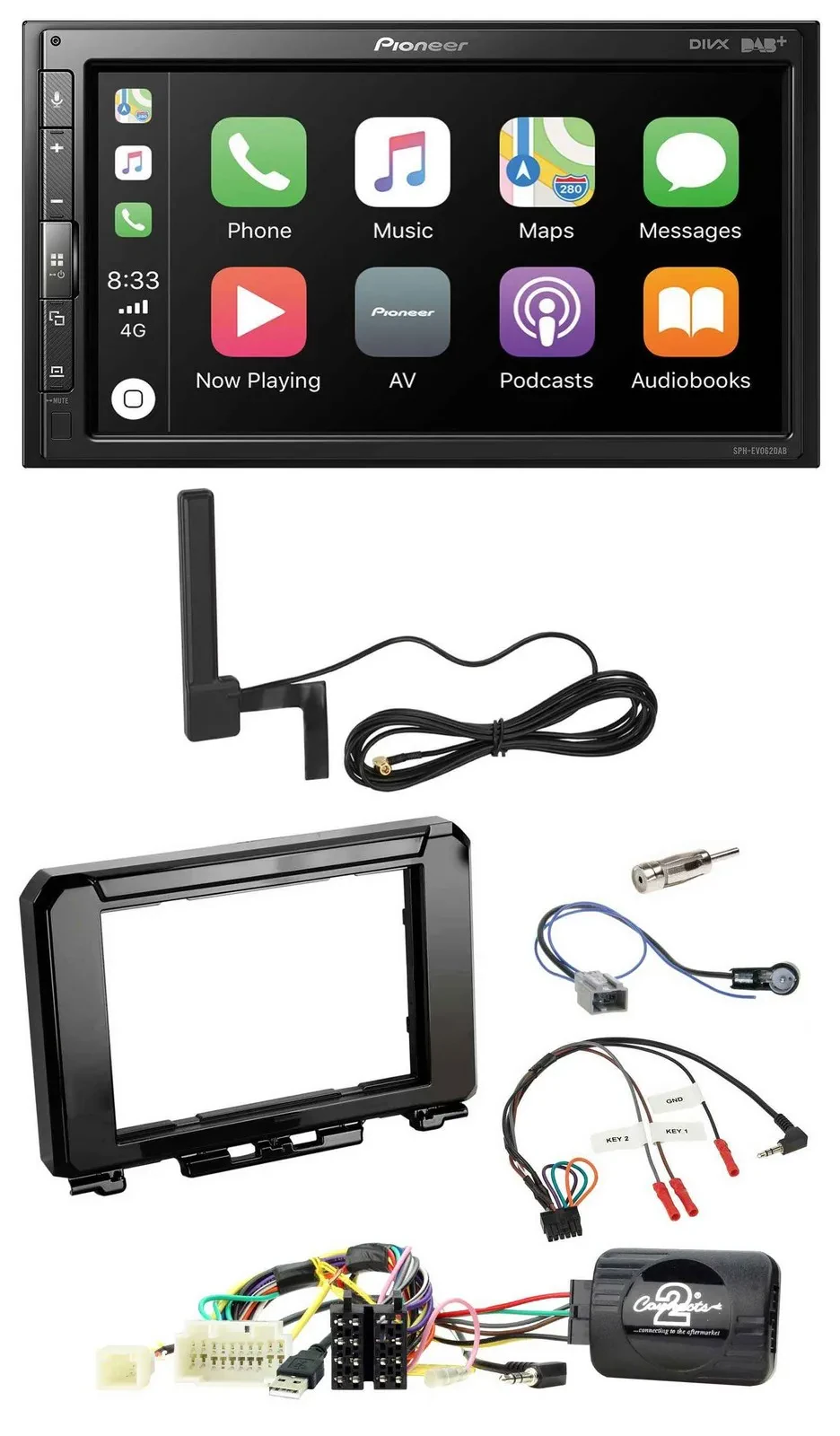 Автомагнитола Pioneer 2DIN USB Bluetooth DAB для Suzuki Jimny GJ (с 2018)