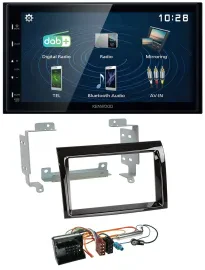 Автомагнитола Kenwood 2DIN Bluetooth USB DAB для Citroen Jumper 2006–2011, черный (piano)