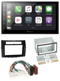 Pioneer MP3 Bluetooth DAB 2DIN USB Autoradio für Toyota Corolla 04-09 Verso schw