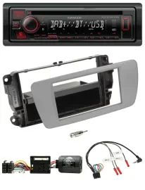 Kenwood Lenkrad CD USB Bluetooth DAB Autoradio für Seat Ibiza dublingrau