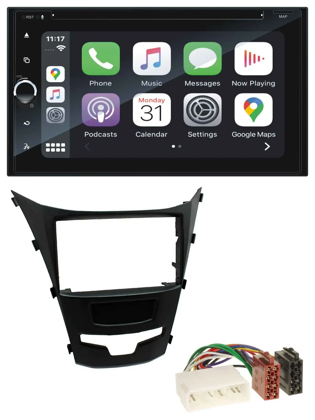 Blaupunkt 2DIN Bluetooth DAB USB DVD MP3 Autoradio für SSangYong Korando ab 2013
