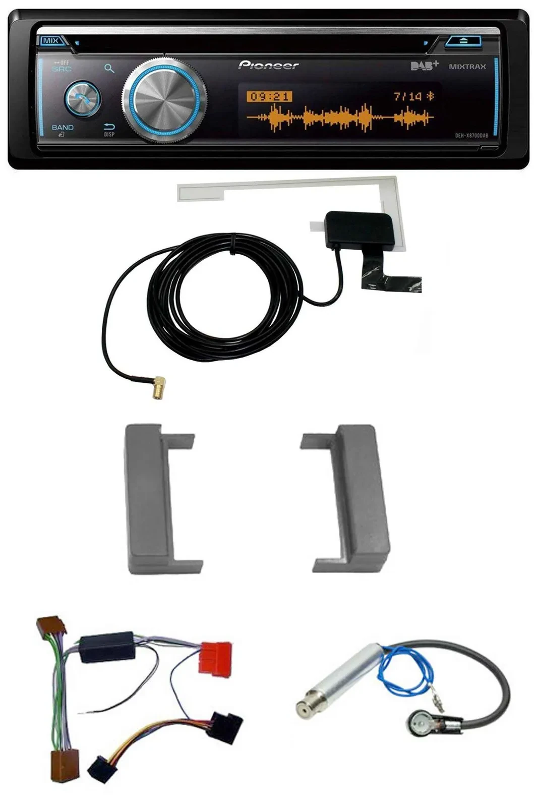 Автомагнитола Pioneer Bluetooth DAB MP3 USB CD для Audi A2, A3 (8L), A4 (B5), TT (1999–2006)