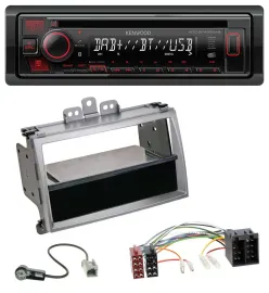 Автомагнитола Kenwood MP3 CD USB Bluetooth DAB для Hyundai i20 (2008–2011) с карманом