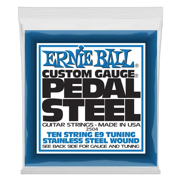 Струны для слайд-гитары Ernie Ball 2504 Stainless Steel 10-String E9 Tuning 13-38