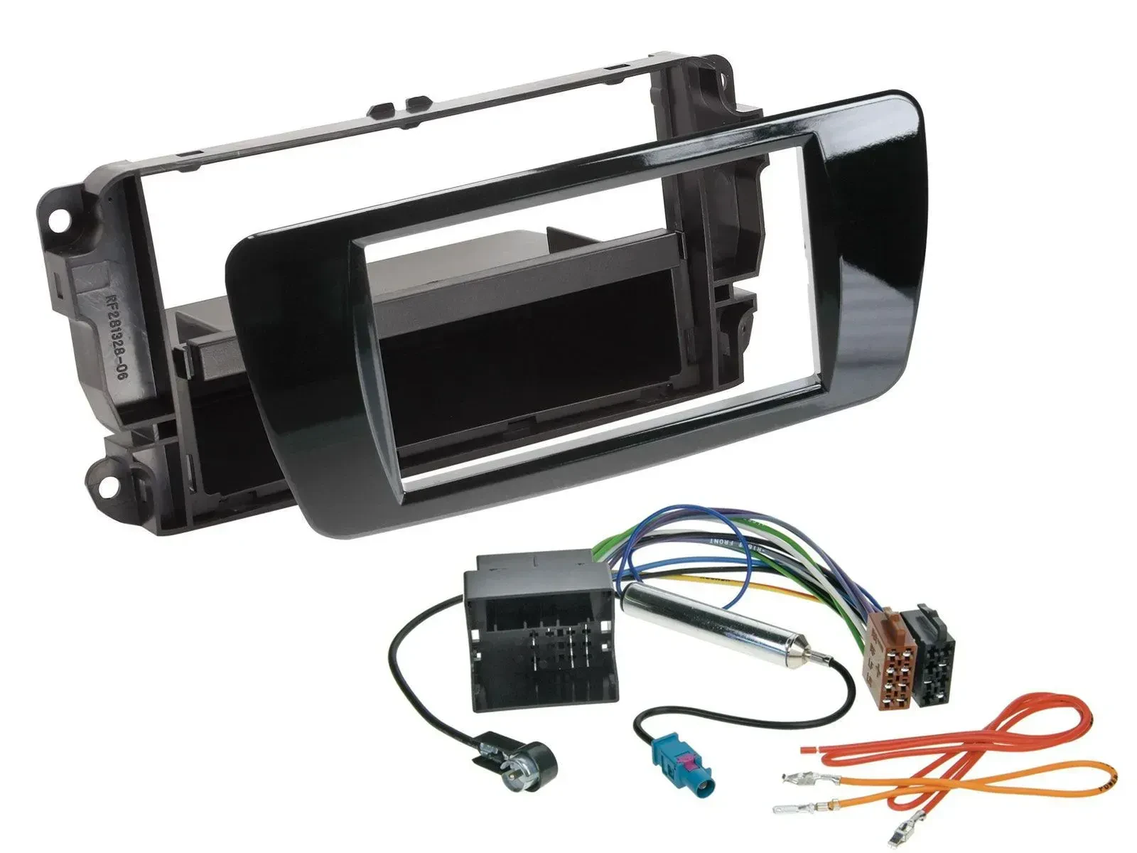 Einbauset DIN Autoradio für Seat Ibiza ab 08 Klavierlack schwarz