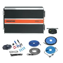 Memphis MJP1500.1 1500 W RMS Class‑D Monoblock Car Amplifier + Amp Kit