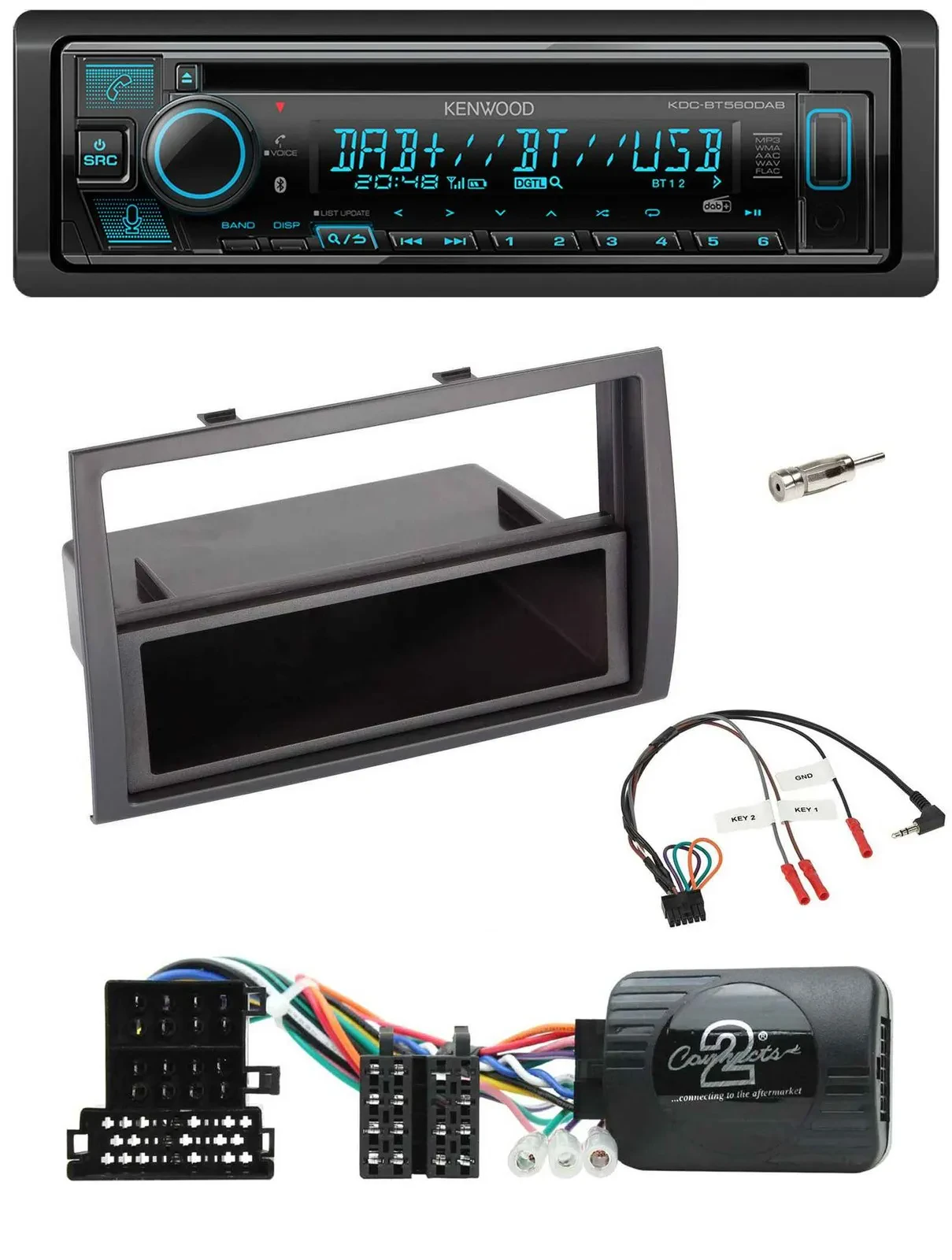 Kenwood Bluetooth DAB CD Lenkrad USB Autoradio für Citroen Jumper 2008-2011
