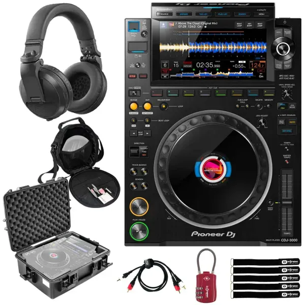 DJ-контроллер с джогом Pioneer CDJ-3000 Black с аксессуарами