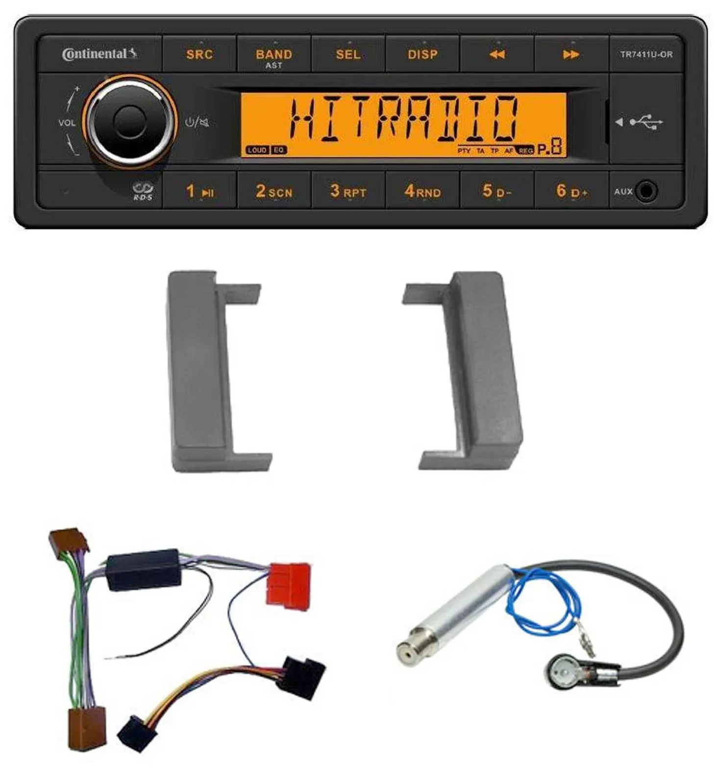 Continental 1DIN USB AUX MP3 Autoradio für Audi A2 A3 8L A4 B5 TT 99-06 Aktivsys