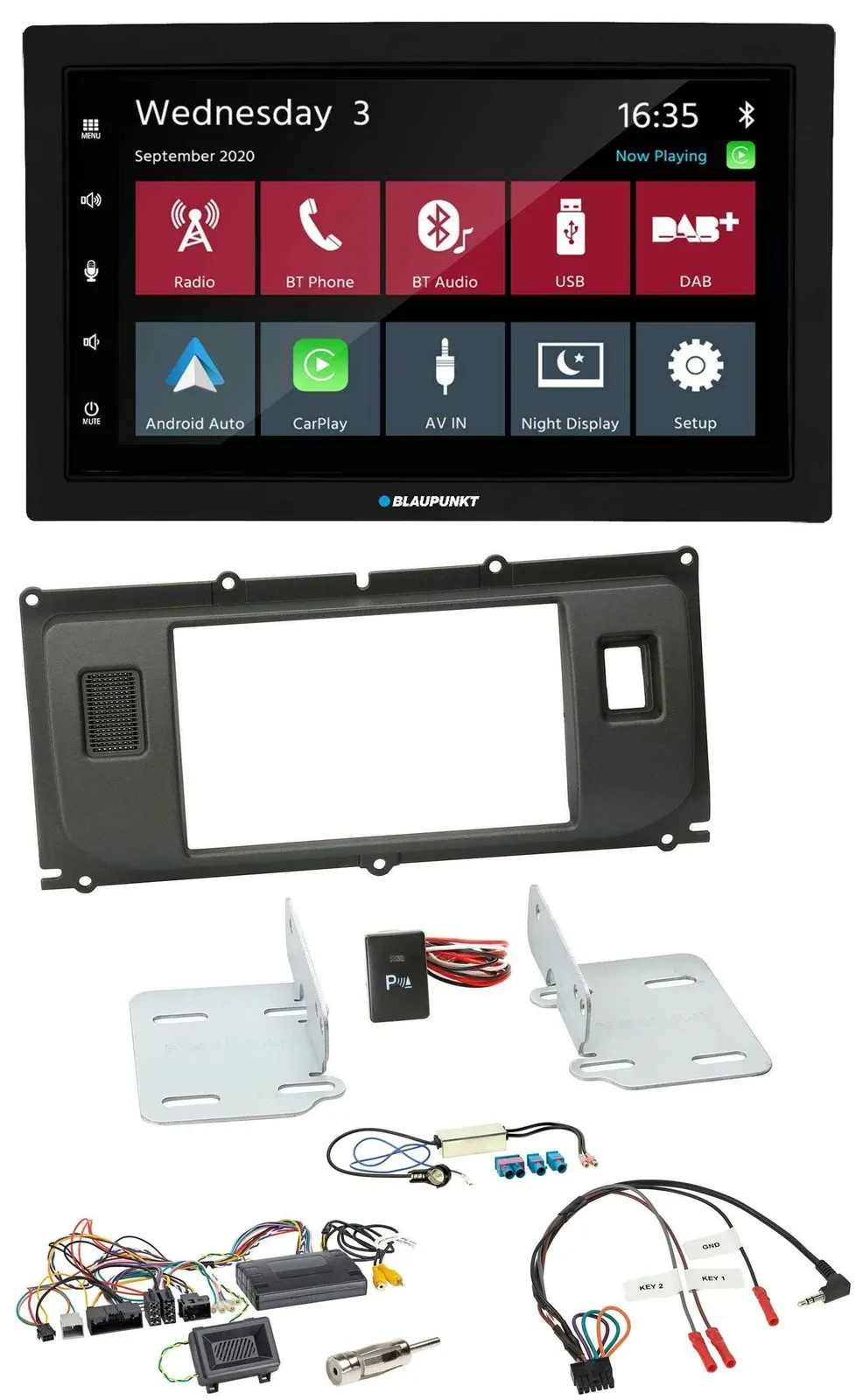 Blaupunkt DAB Bluetooth USB Lenkrad 2DIN Autoradio für Land Rover Evoque 2011-20