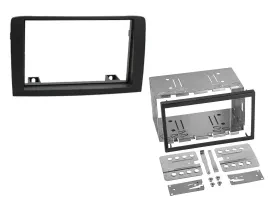 Radioblende Set Doppel DIN Autoradio für Fiat Idea (schwarz)