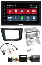 Blaupunkt Lenkrad Bluetooth DAB 2DIN USB Autoradio für Seat Altea Toledo schwarz