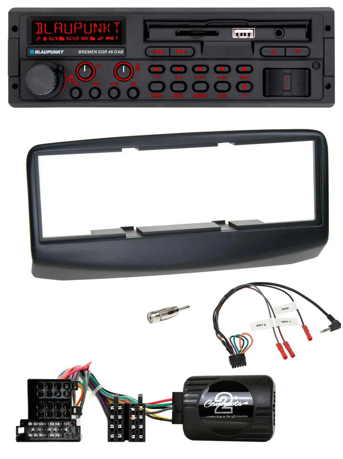 Blaupunkt SD Lenkrad USB Bluetooth DAB Autoradio für Fiat Multipla 2006-2010