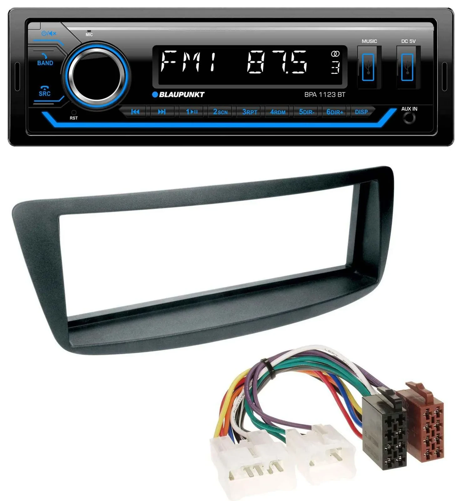 Blaupunkt MP3 Bluetooth USB AUX Autoradio für Toyota Aygo (AB1, 05-14)