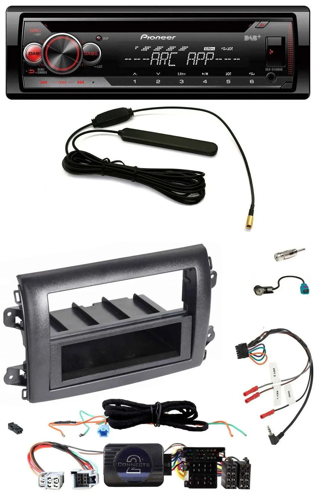 Pioneer CD USB Lenkrad DAB MP3 Autoradio für Fiat Ducato Serie 8 ab 2021