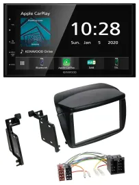 Автомагнитола Kenwood 2DIN Bluetooth, DAB, USB для Fiat Doblo (с 2010), Opel Combo