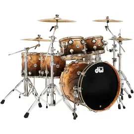 Ударная установка DW Collector's Series SSC Maple Exotic (набор, 5 шт.) 22x18", 10x8", 12x9", 14x12", 16x14", Natural to Candy Black Fade over Mapa Burl, фурнитура никель